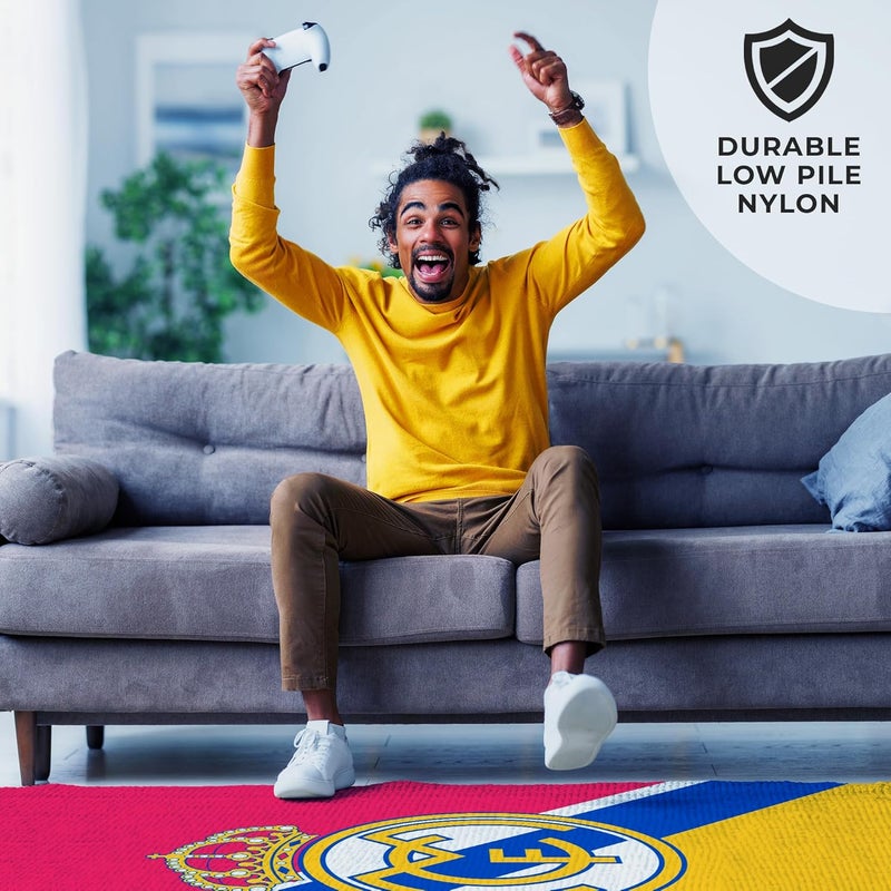 DreamController Real Madriid Custom Rugs for Gamer Room (62x40inch)| Playroom Carpets Inspired by Games & Anime Decor for Gamers | Gamer Room Decor for Kids Teen Anti-Slip Gaming Mat - Image 4